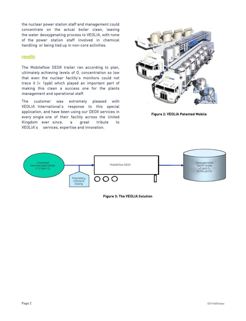 CS1116EN – de-oxygenation of boiler water