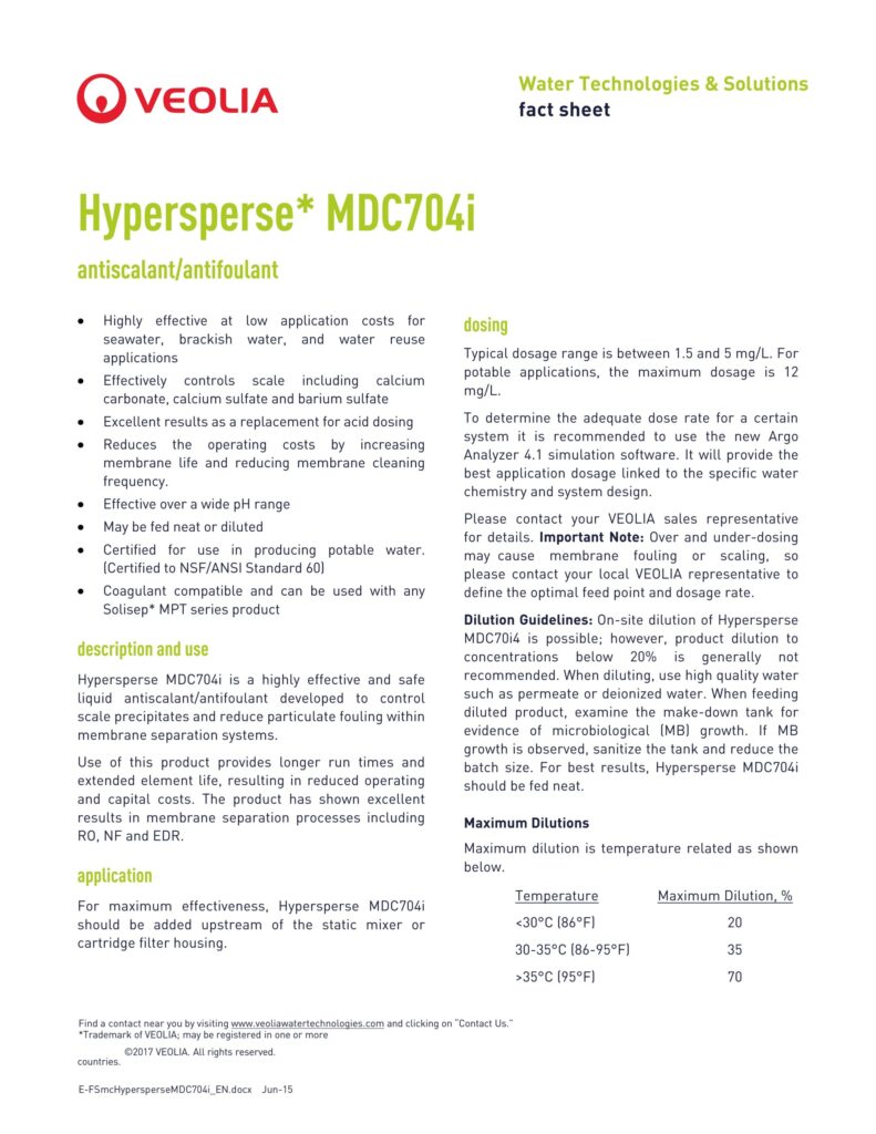 Hypersperse* MDC704i