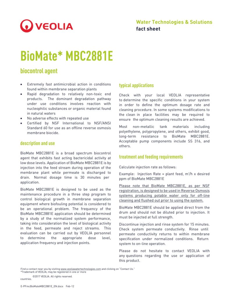 BioMate* MBC2881E biocontrol agent