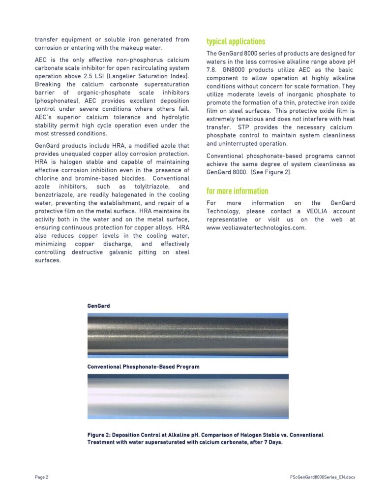 GenGard* 8000 technology for open recirculating cooling systems