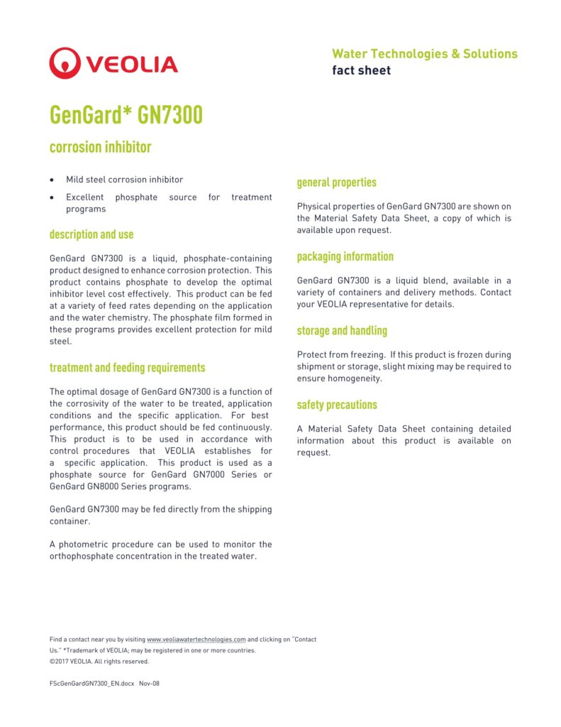 GenGard* GN7300 corrosion inhibitor