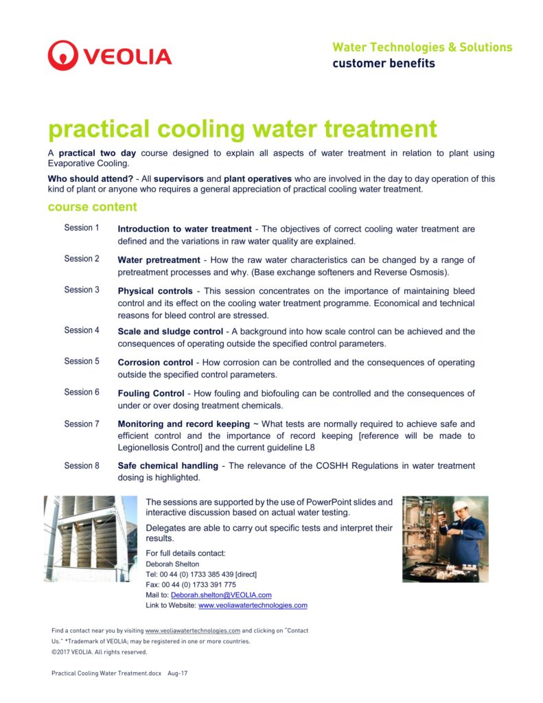 Practical cooling water treatment