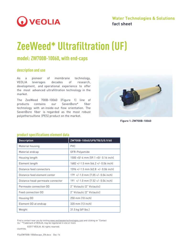 ZeeWeed* Ultrafiltration (UF)