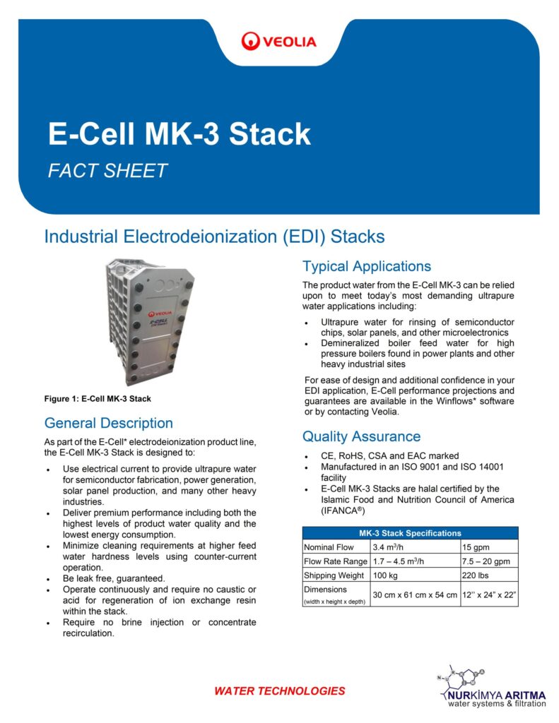 E-Cell MK-3 Stack FACT SHEET